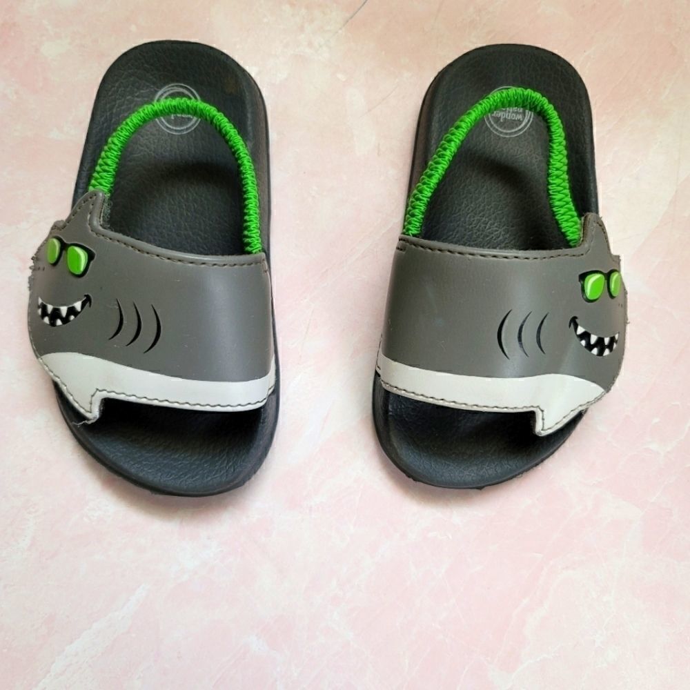 Baby Boy shark sandals open toe slingback summer